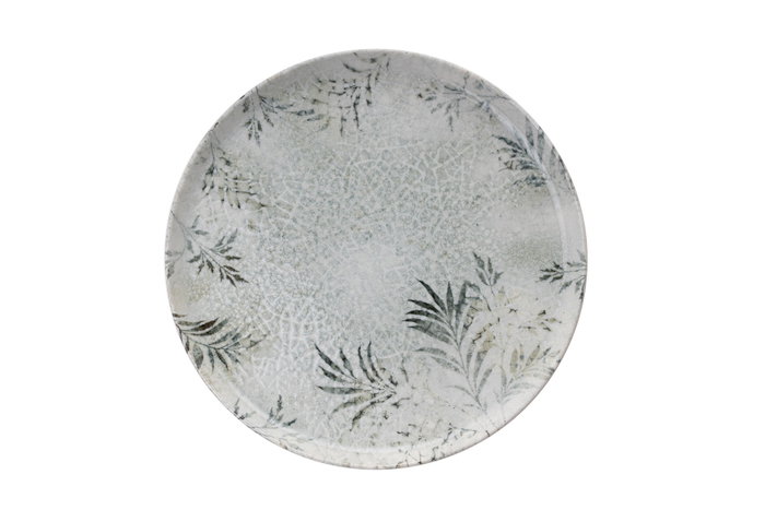 Hermia MCH-06-18-PRC Vajilla de Porcelana 18 Piezas - Blanco y Antracita, Apta para Lavavajillas y Microondas